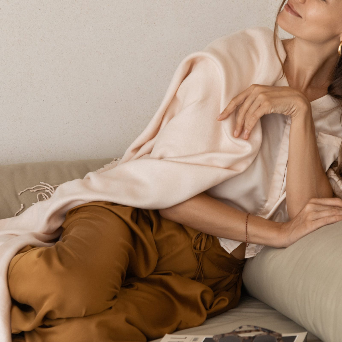 Vegan Cashmere Oat fabric close-up