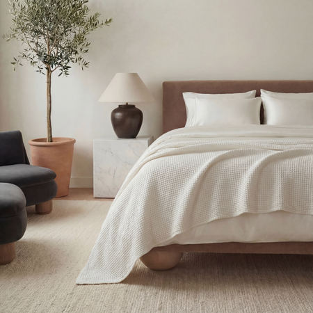 Textured Waffle Throw Blanket