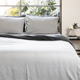 Slate stripes bamboo duvet cover