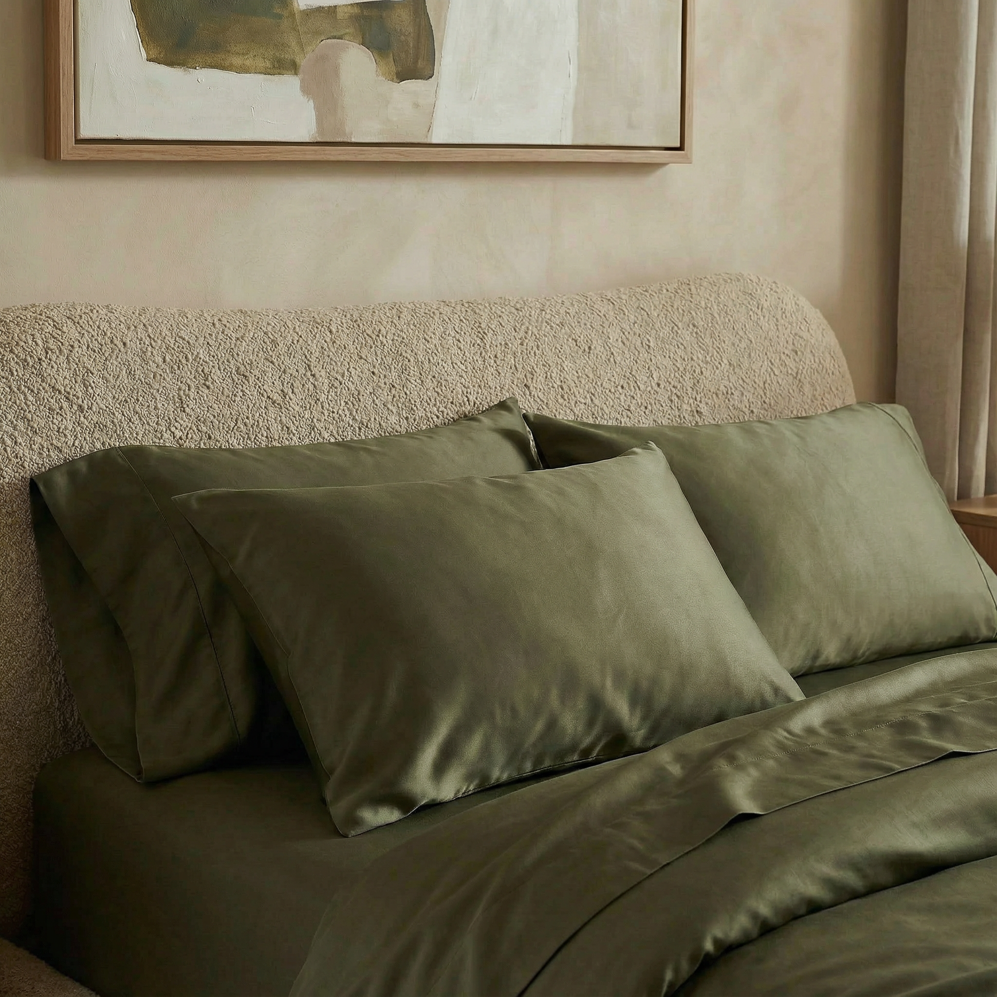 Cypress pillowcases bring a rich, earthy calm to modern bedding with soft, natural elegance.