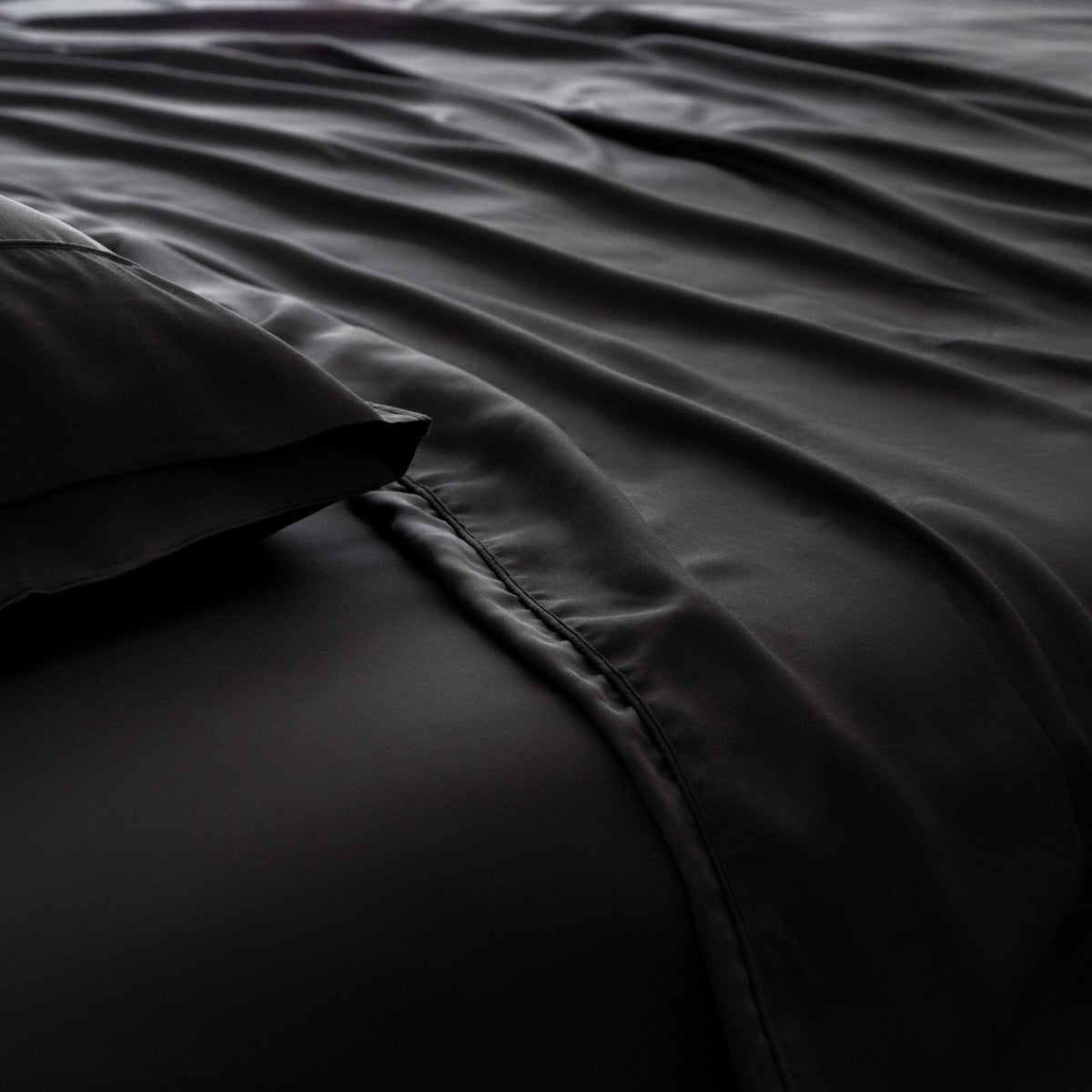 Close-up of Signature Bamboo Pillowcase Set fabric