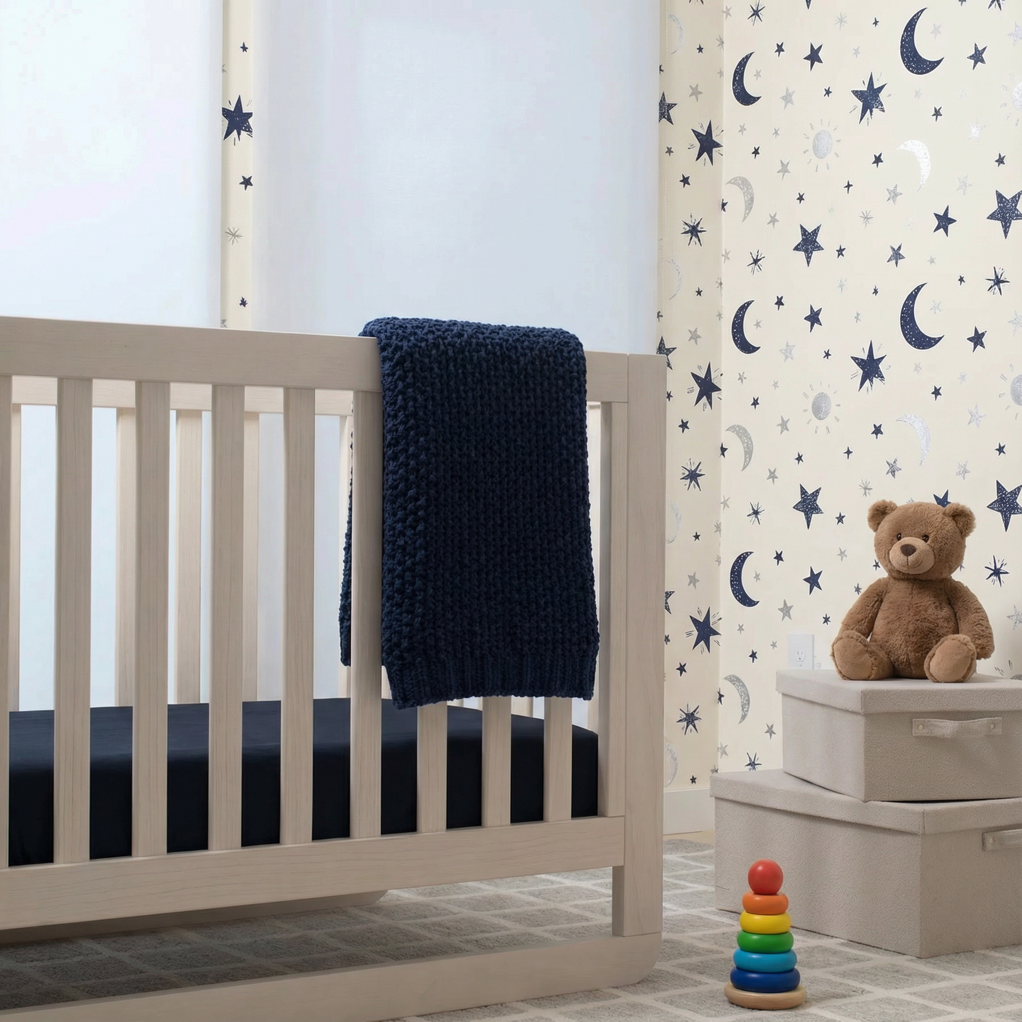 Ocean| Crib Fitted Sheet Made With 100% Bamboo Lyocell #Color_sage