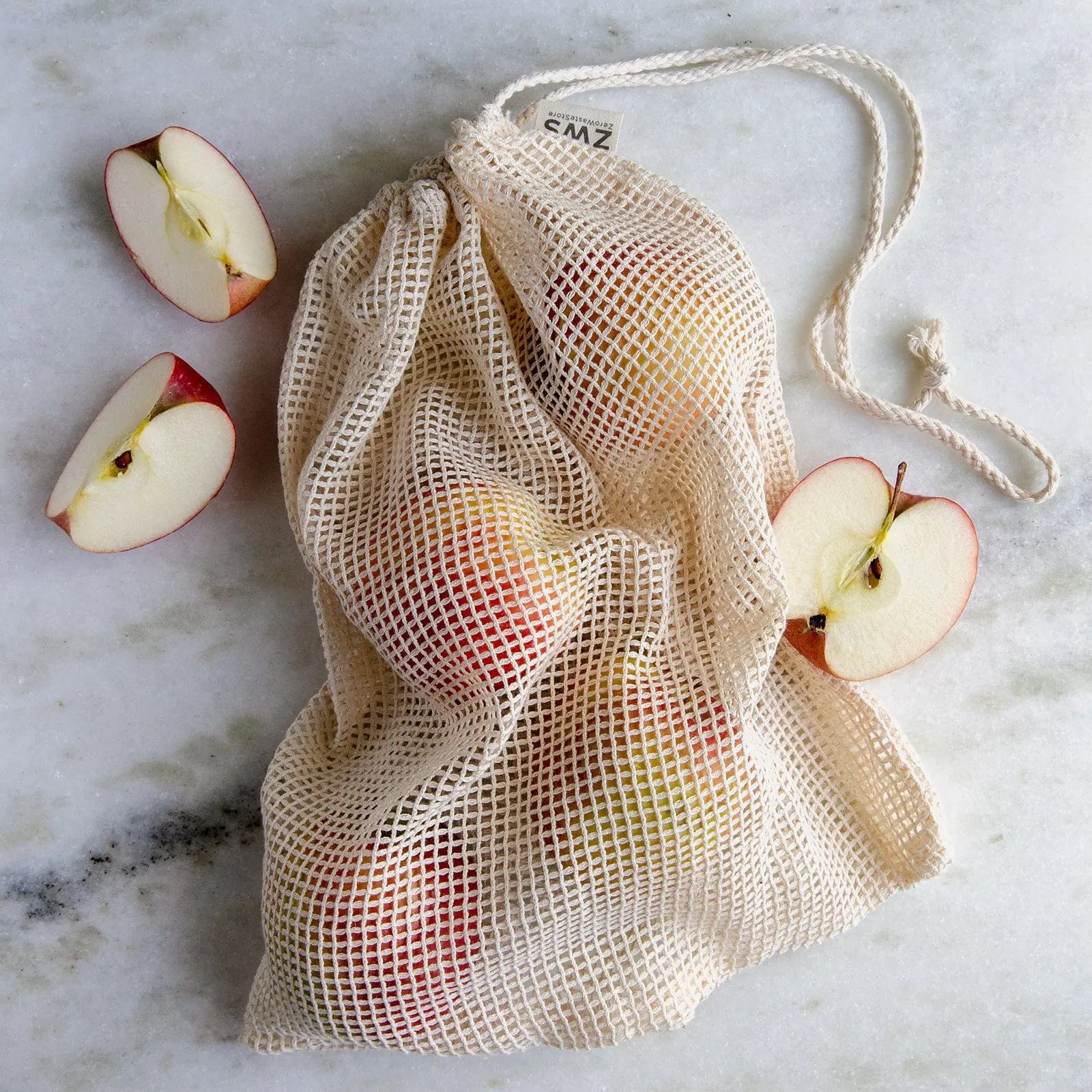 Mesh Produce Bag - Multiple Sizes - Zero Waste Net Bag ZeroWasteStore.com