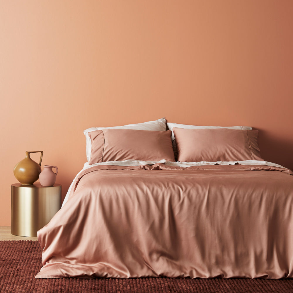 Almond | Signature Sateen Duvet Cover Made with 100% Organic Bamboo #Color_almond