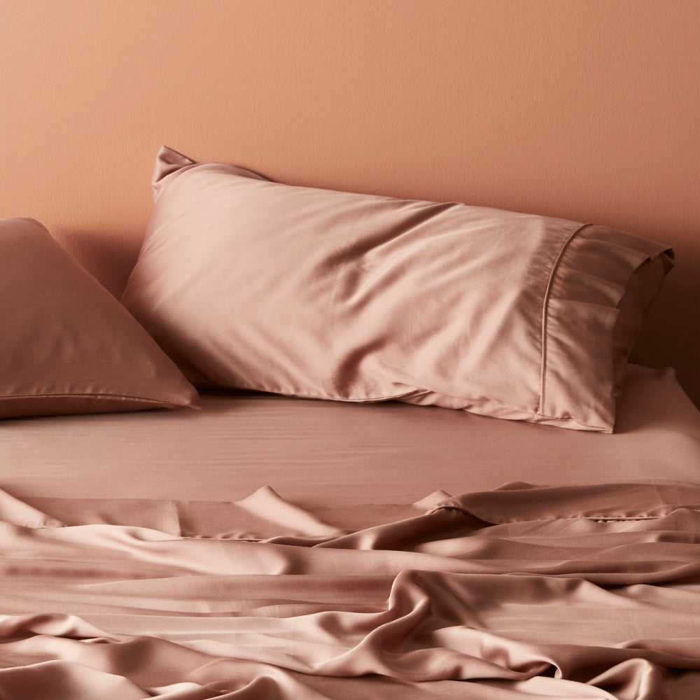 Almond | Signature Sateen Pillowcase Set Made With 100% Organic Bamboo #Color_almond