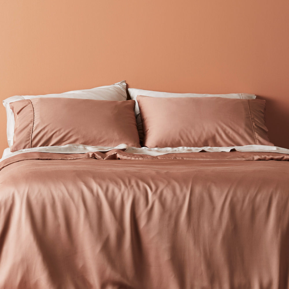 Almond | Signature Sateen Pillowcase Set Made With 100% Organic Bamboo #Color_almond