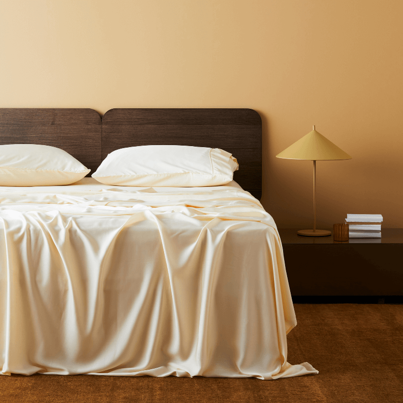 Butter | Signature Sateen Pillowcase Set Made With 100% Organic Bamboo #Color_butter