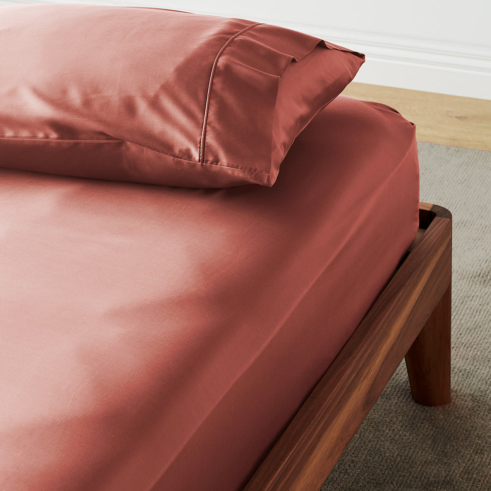 Canyon | Signature Sateen Fitted Sheet Made with 100% Organic Bamboo #Color_canyon