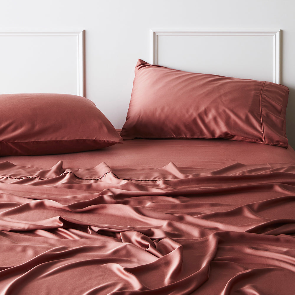 Canyon | Signature Sateen Fitted Sheet Made with 100% Organic Bamboo #Color_canyon