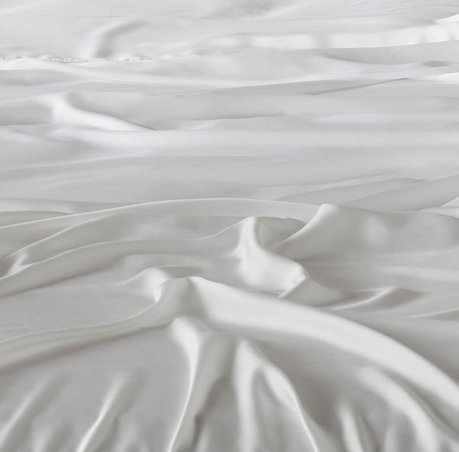Cloud | Sateen+ Fitted Sheet Made with 100% Organic Bamboo #Color_cloud