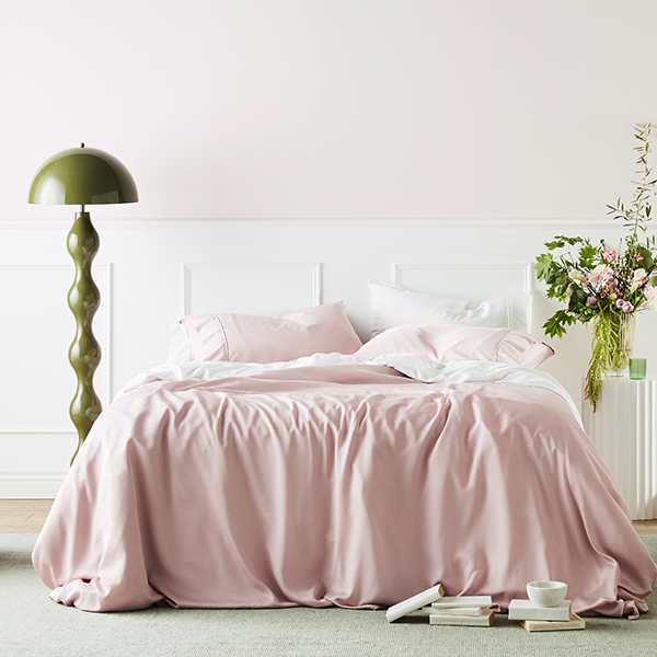 Rose | Signature Sateen Duvet Cover Made with 100% Organic Bamboo #Color_rose