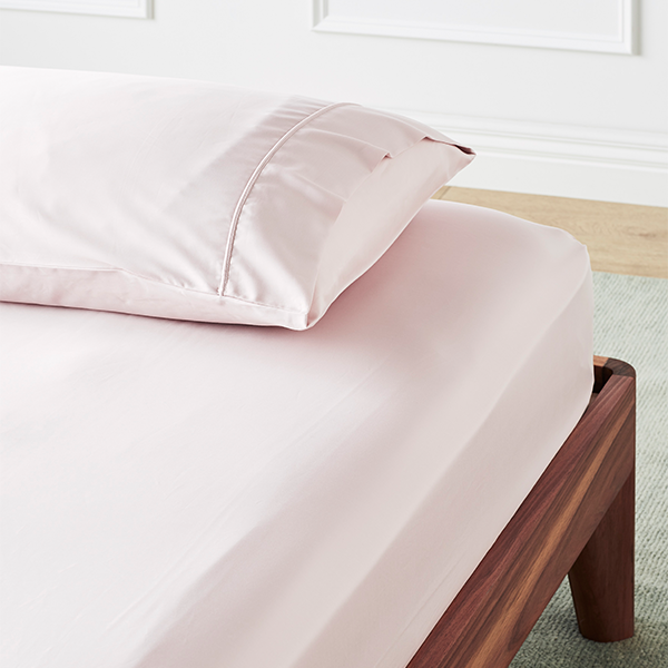 Rose | Signature Sateen Fitted Sheet Made with 100% Organic Bamboo #Color_rose
