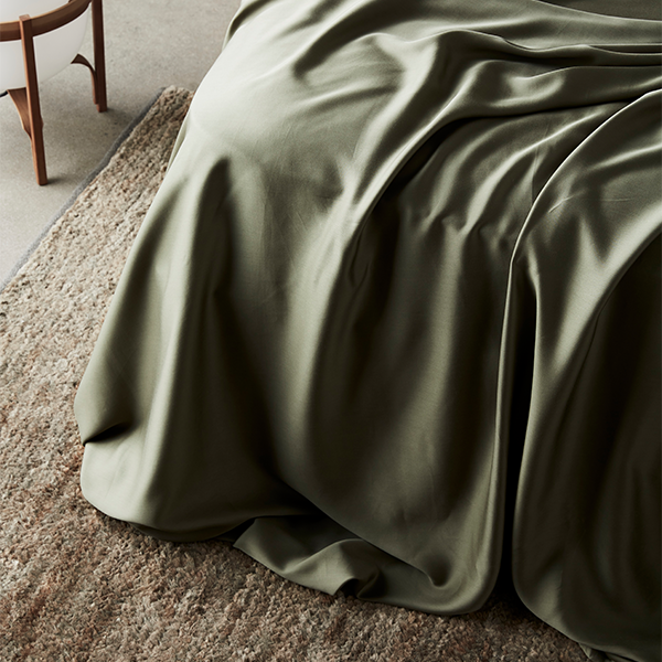 Moss | Signature Sateen Sheet Set Made with 100% Bamboo Lyocell #Color_moss