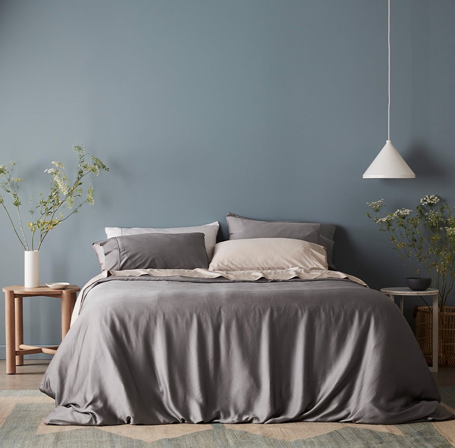 Fog | Sateen + Duvet Cover Made with 100% Organic Bamboo #Color_fog