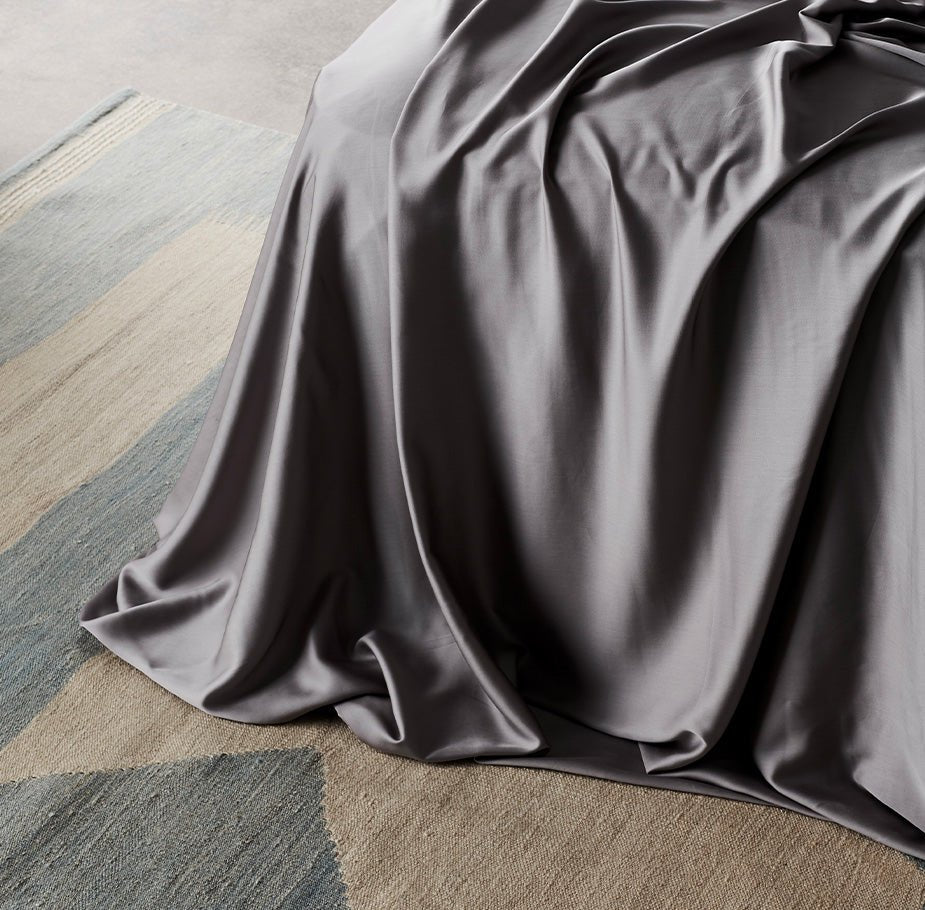 Fog | Sateen+ Fitted Sheet Made with 100% Organic Bamboo #Color_fog