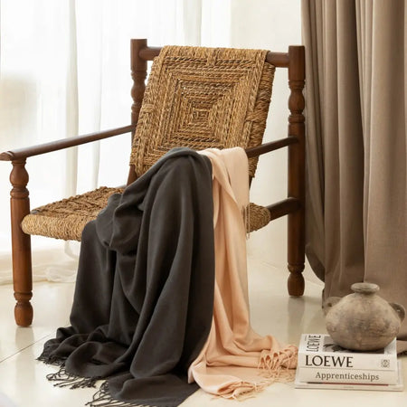 Vegan Cashmere Throw Blanket
