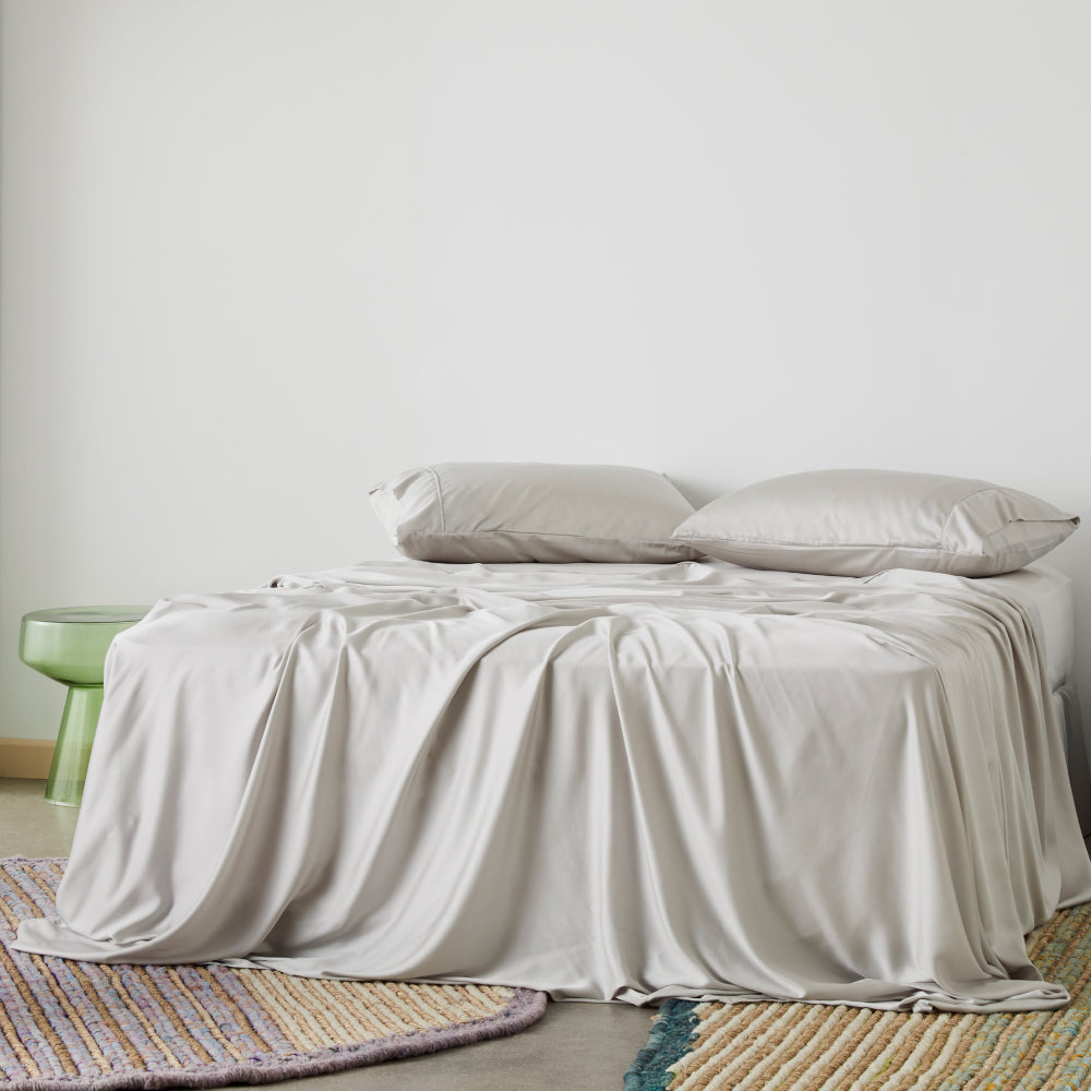 Moon | Signature Sateen Duvet Cover Made with 100% Organic Bamboo #Color_moon