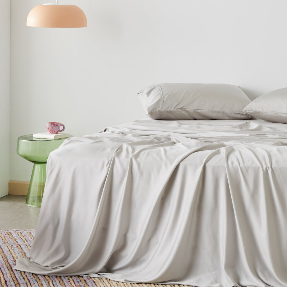 Moon | Signature Sateen Sheet Set Made with 100% Bamboo Lyocell #Color_moon