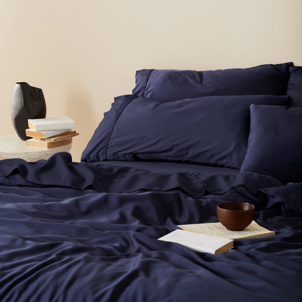 Ocean | Sateen+ Pillowcase Set Made with 100% Organic Bamboo #Color_ocean