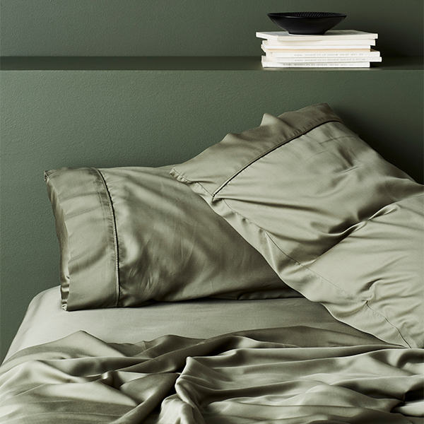 Moss | Signature Sateen Pillowcase Set Made With 100% Organic Bamboo #Color_moss
