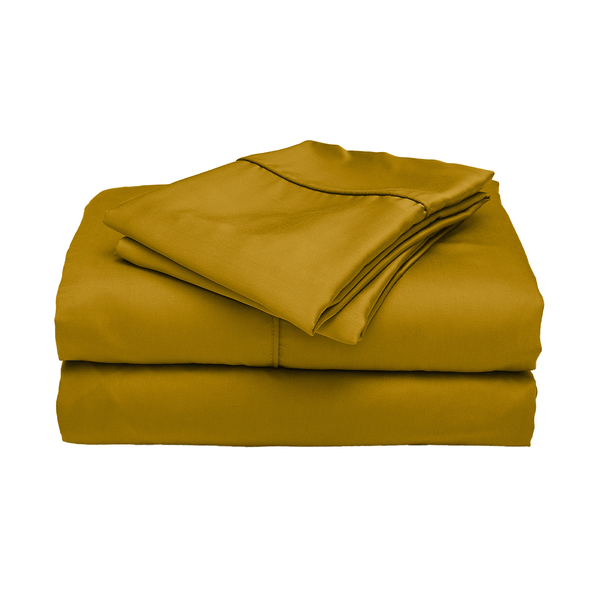 Saffron | Signature Sateen Sheet Set Made with 100% Bamboo Lyocell #Color_saffron