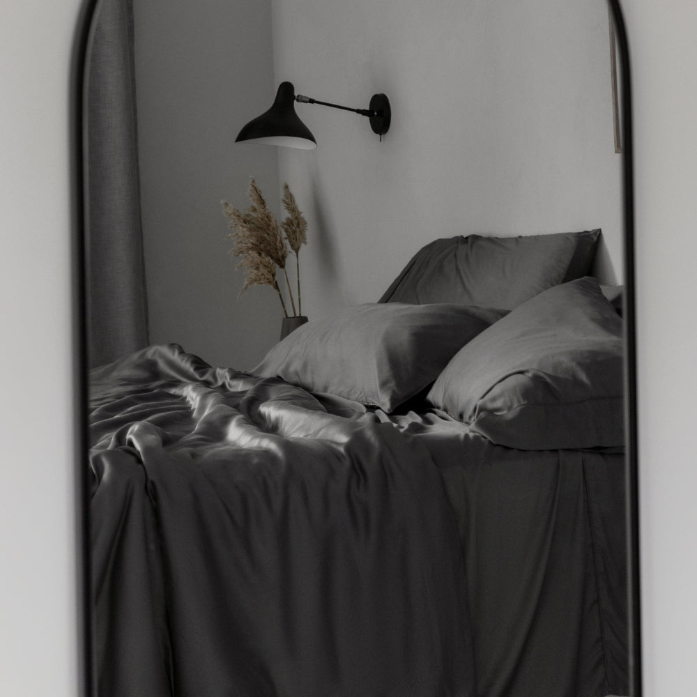 Slate | Sateen + Duvet Cover Made with 100% Organic Bamboo #Color_slate