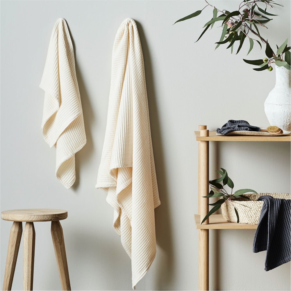 Natural | Bamboo Waffle Towels Bath Made With 100% Bamboo #Color_natural