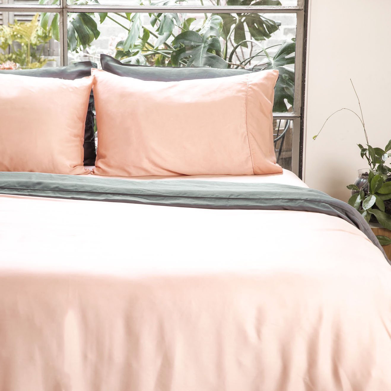 Cloud Pink | Signature Sateen Duvet Cover Made with 100% Organic Bamboo #Color_cloudpink