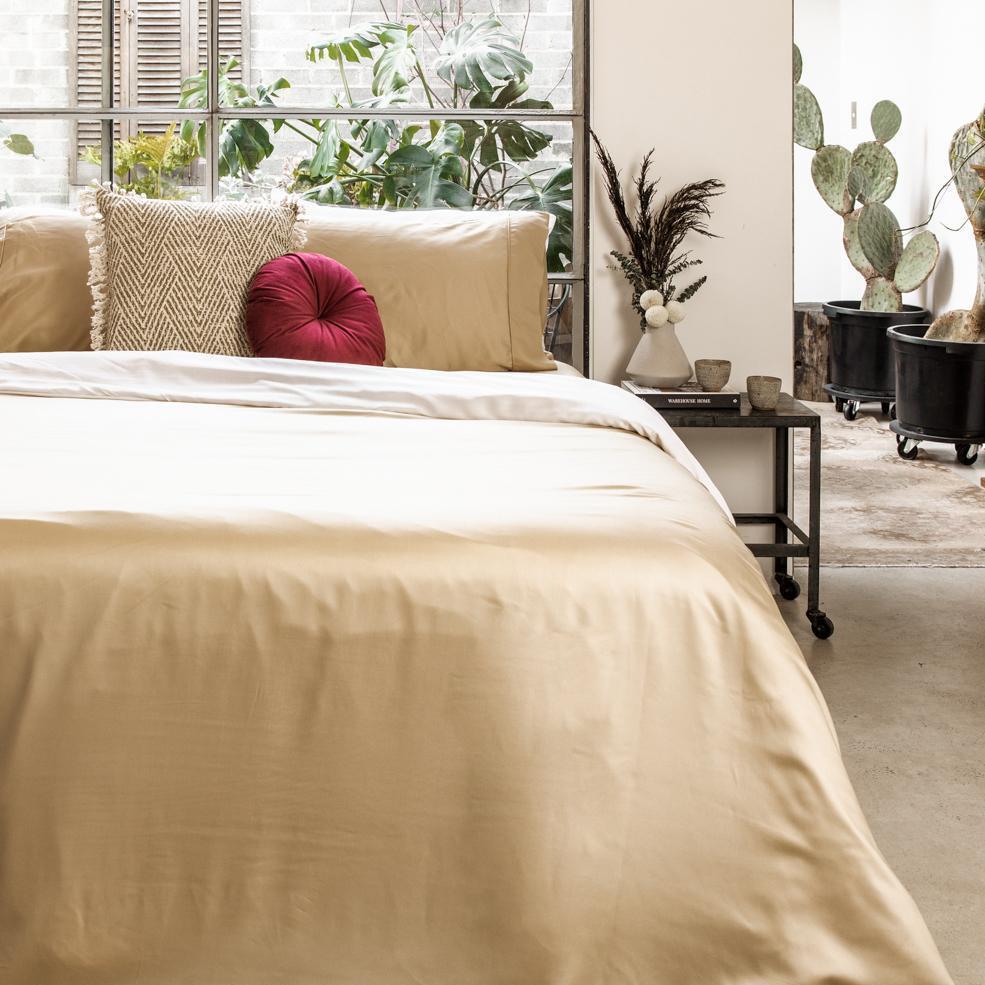 Earthen Sand | Signature Sateen Duvet Cover Made with 100% Organic Bamboo #Color_earthensand