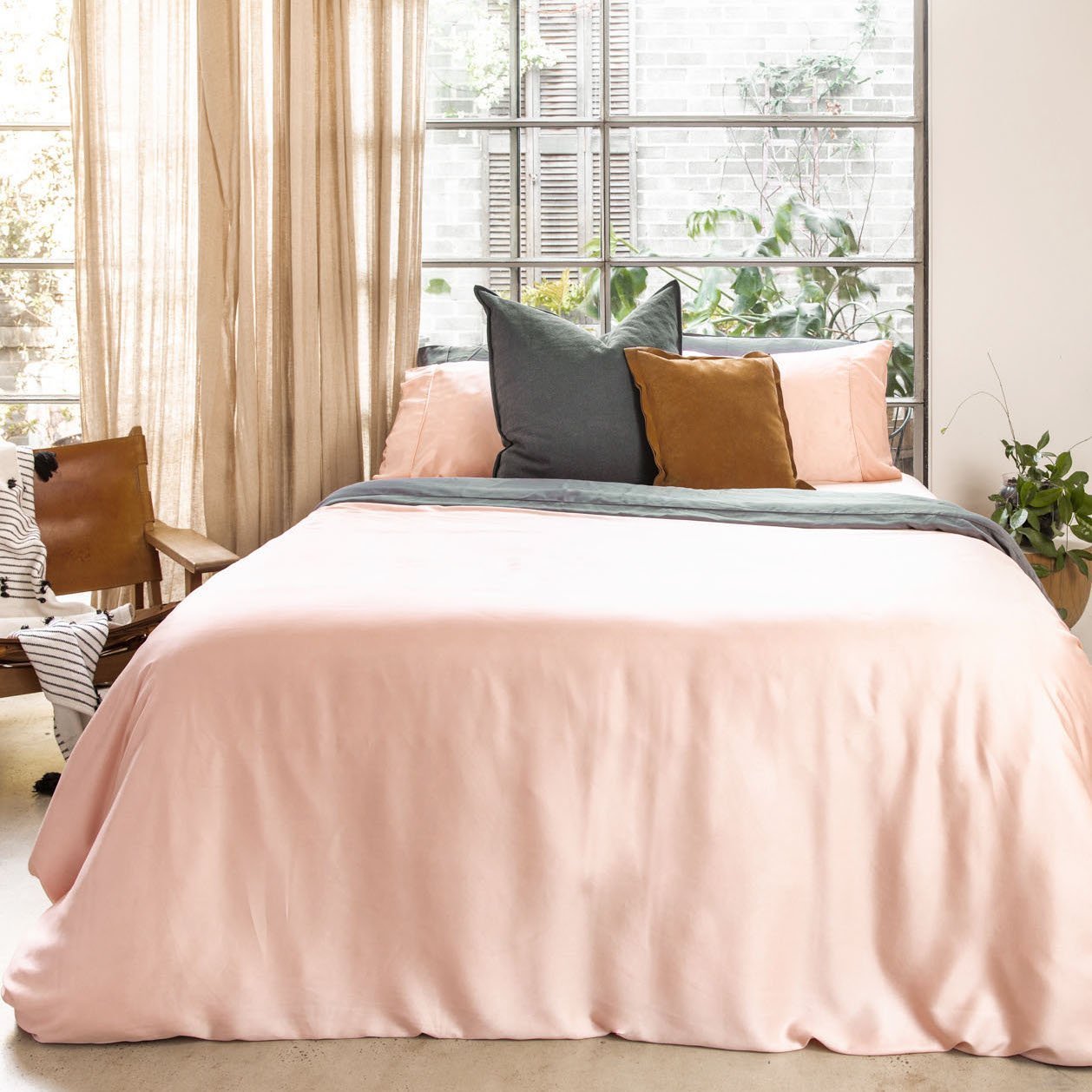 Cloud Pink | Signature Sateen Duvet Cover Made with 100% Organic Bamboo #Color_cloudpink