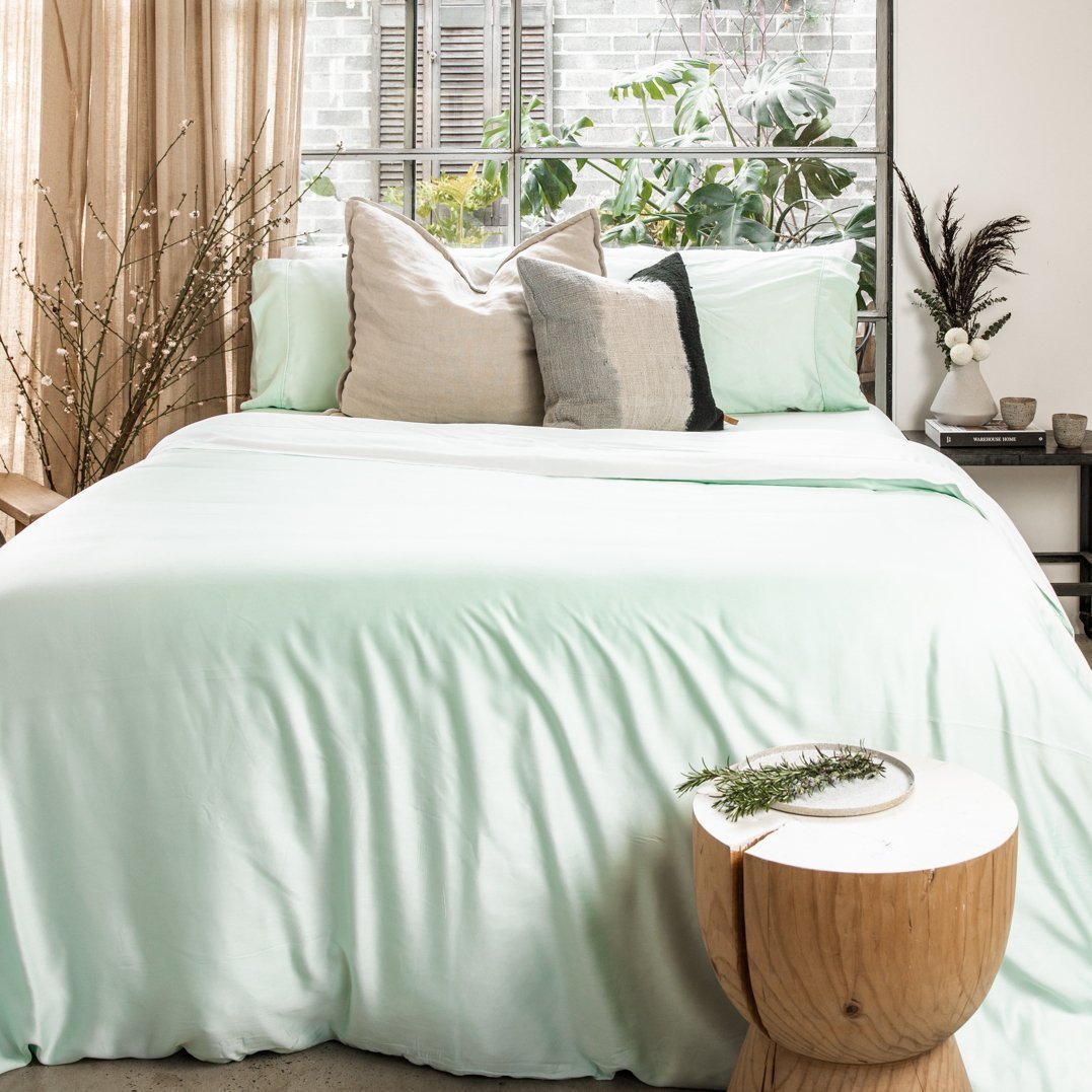 Paradise Green | Signature Sateen Duvet Cover Made with 100% Organic Bamboo #Color_paradisegreen