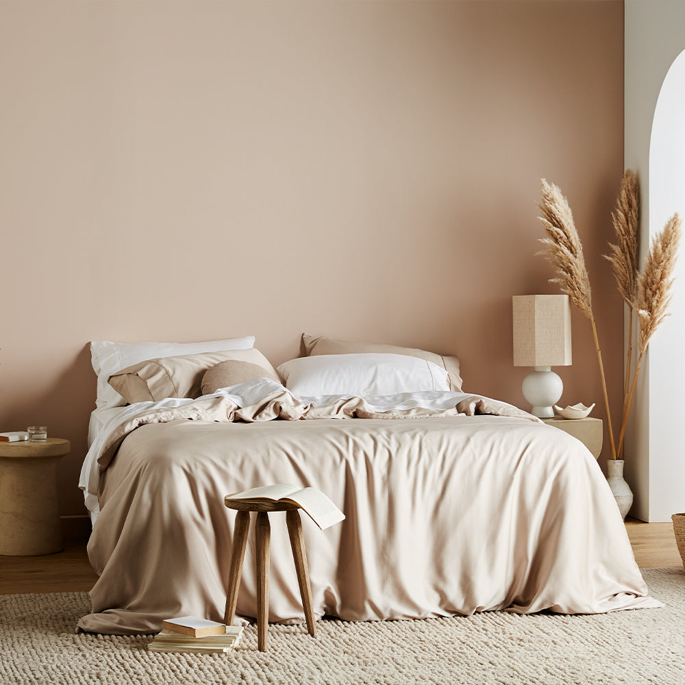 Sand | Signature Sateen Duvet Cover Made with 100% Organic Bamboo #Color_sand