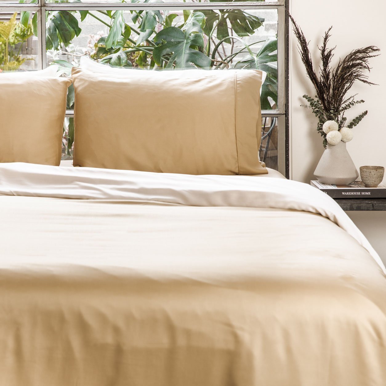 Earthen Sand | Signature Sateen Pillowcase Set Made With 100% Organic Bamboo #Color_earthensand