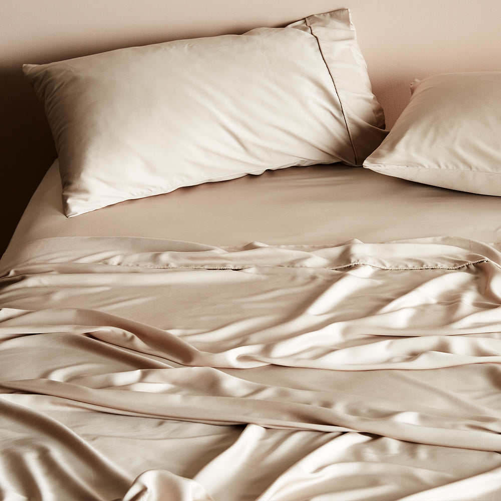 Sand | Signature Sateen Pillowcase Set Made With 100% Organic Bamboo #Color_sand