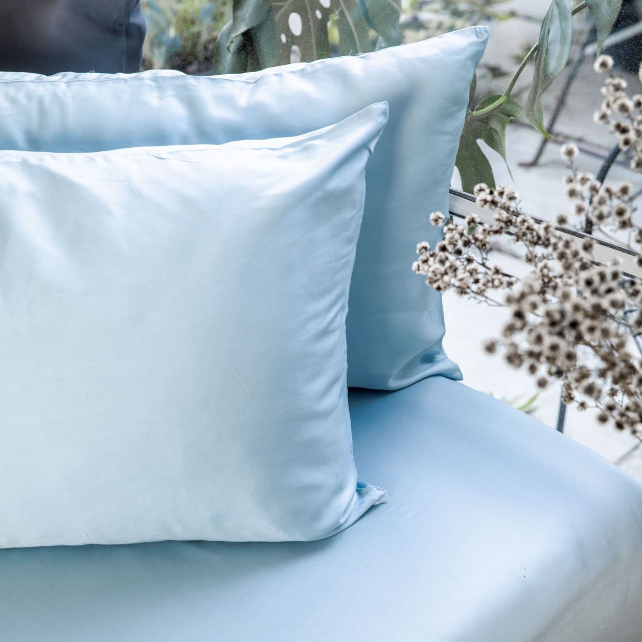 Starlight Blue | Signature Sateen Pillowcase Set Made With 100% Organic Bamboo #Color_starlightblue