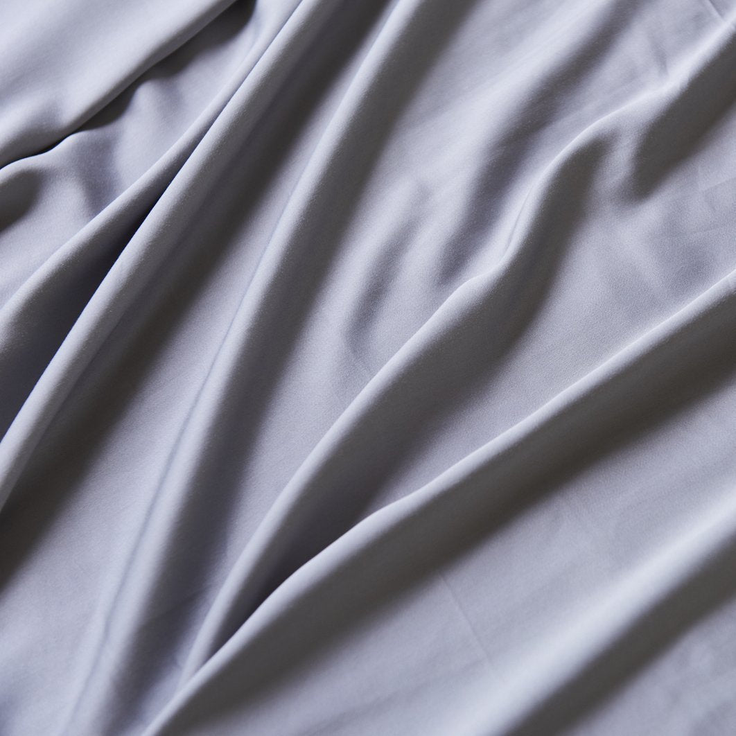 Fog | Signature Sateen Travel Sheet Made With 100% Organic Bamboo #Color_fog